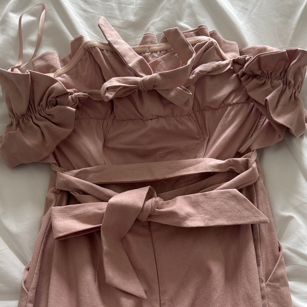 Aura Blush Ruffle Jumpsuit - Picture 7 of 8
